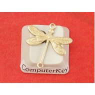 Brass Dragonfly connector, 2 loops 17mm, each