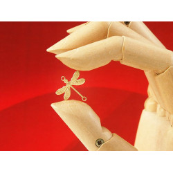 Brass Dragonfly connector, 2 loops 17mm, each