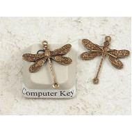 Brass Dragonfly connector, 2 loops 17mm, each