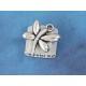 Cute antiqued silver dragonfly charm/pendant 22x19mm
