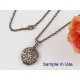 Filigree locket, antique bronze 27mm