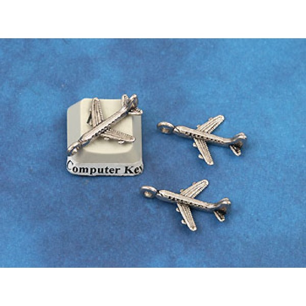 I'm leeaaving... on a wee Jet Plane, Antique Silver, 24mm, per 10
