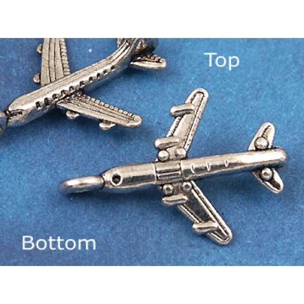 I'm leeaaving... on a wee Jet Plane, Antique Silver, 24mm, per 10