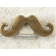 Moustache pendant, 45mm, antiqued bronze