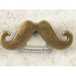 Moustache pendant, 45mm, antiqued bronze