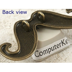 Moustache pendant, 45mm, antiqued bronze