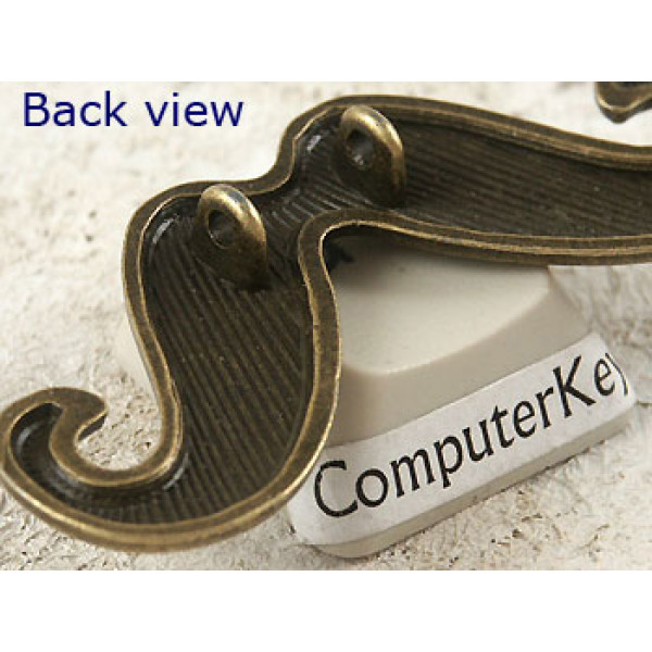 Moustache pendant, 45mm, antiqued bronze