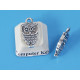 Owl charm, antiqued silver colour, 18mm