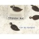 Charm, leaf, 15mm antiqued copper, per 20