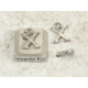 Alphabet pendant charm, X, about 12mm, each