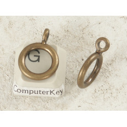 Ring with loop, Antiqued Brass