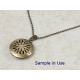 Filigree locket, antique bronze 32mm steampunk style