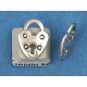 Charm, Padlock, 20mm, antiqued silver