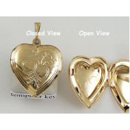Locket, gold plated Heart , opens