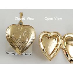 Locket, gold plated Heart , opens