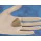 Curly Mod Heart pendant, 23x32mm, antiqued bronze