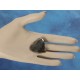Curly Mod Heart pendant, 23x32mm, gunmetal black