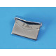Charm, openable hand bag envelope with letter, white bronze
