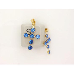 Cross, Gold with sparkly blue stones