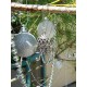 Steampunk Air Balloon Octopus, antiqued silver
