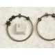 Hanging flower bower, antiqued bronze 47mm, per 5
