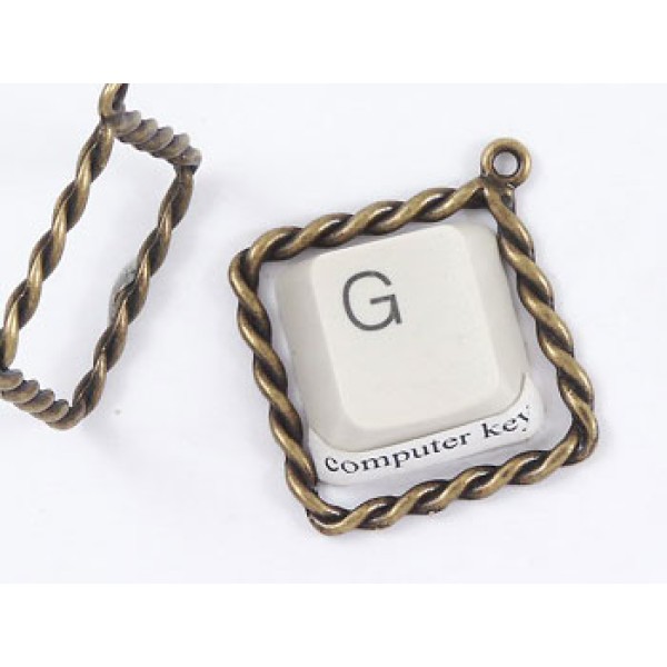 Hanging diamond wire frame pendant, ant. bronze, each