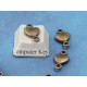 Connector, 2 loops, 15mm heart, NF antiqued bronze