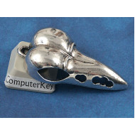 Big Bird Skull pendant, ant. silver