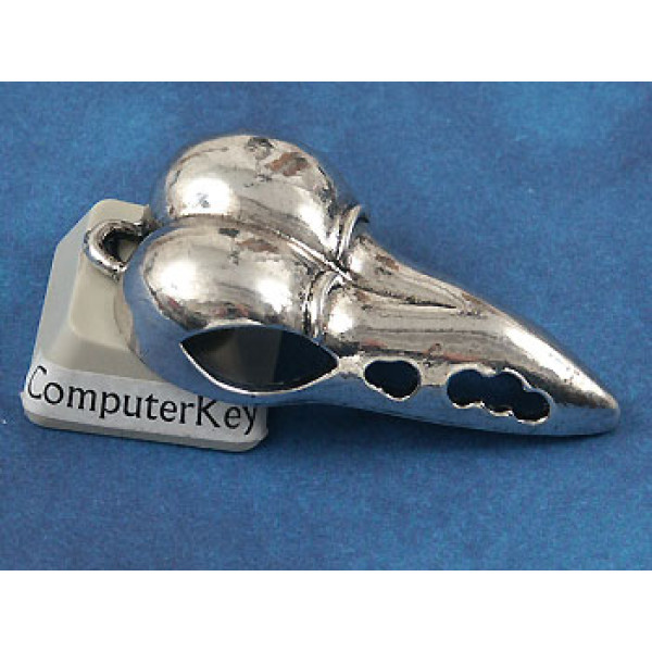 Big Bird Skull pendant, ant. silver