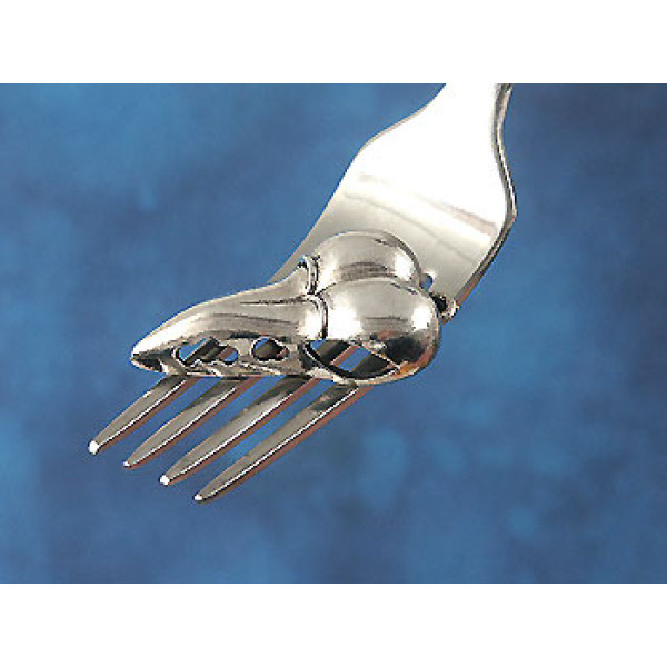 Big Bird Skull pendant, ant. silver