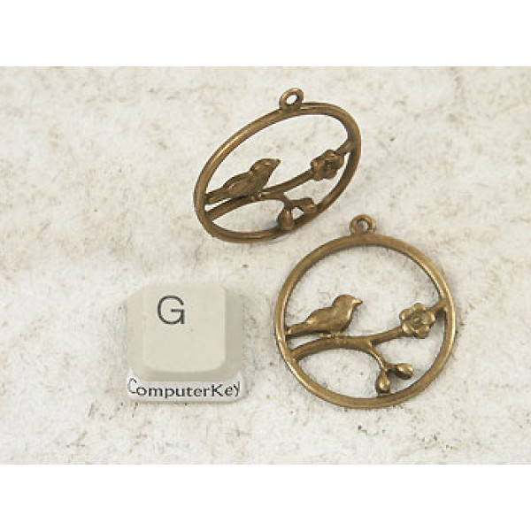 Cherry Blossom with Bird, antiqued bronze