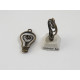 Lightbulb charm, double sided, ant. bronze