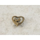 Charm, Cat in Heart, antiqued bronze