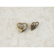 Charm, Cat in Heart, antiqued bronze