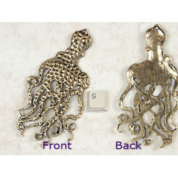 Ginormous Giant Octopus, antiqued goldy bronze 107mm