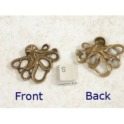 Octopus, 43x35mm, antiqued bronze