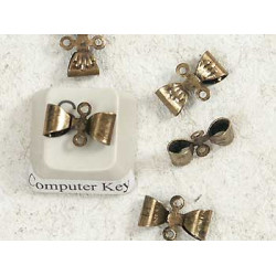 Brass Bow connector, 12x8mm, each