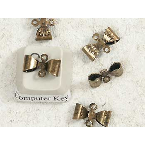 Brass Bow connector, 12x8mm, each