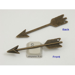 Long Arrow, 64mm, antiqued bronze