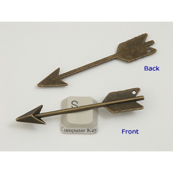 Long Arrow, 64mm, antiqued bronze