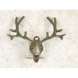 Pendant, big reindeer Deer head skeleton with antlers