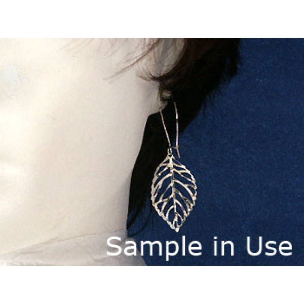 Filigree Leaf, 34x19mm, Nickle colour, bag of 20