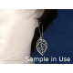 Filigree Leaf, 34x19mm, Nickle colour, bag of 20