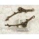 BULK PACK Blossom flower on branch, antique bronze, bag of 20