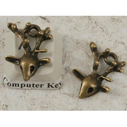 Charm, wee reindeer Deer head with antlers