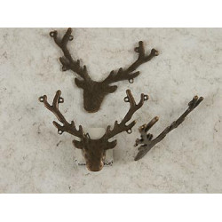Multi-loop connector, big reindeer Deer head with antlers