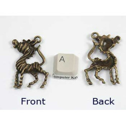 Happy as a zebra! Antiqued bronze