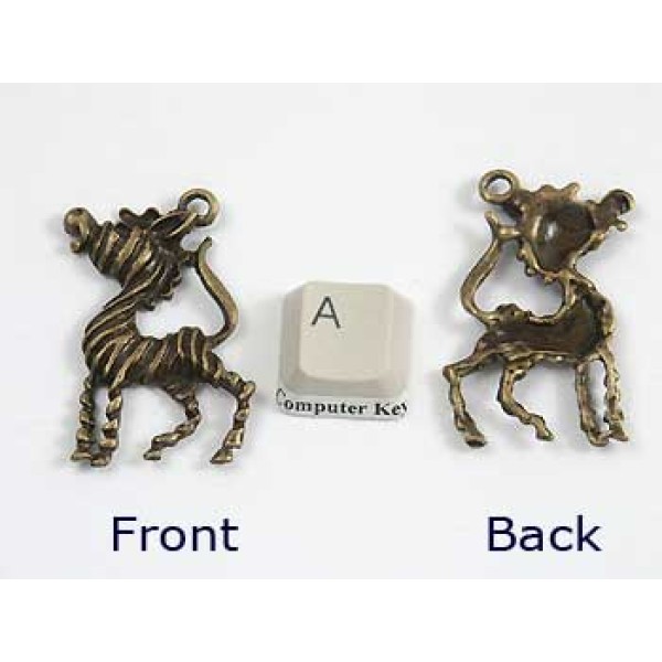 Happy as a zebra! Antiqued bronze