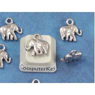 Charm, tiny elephant, 12mm, bag of 20