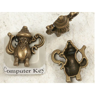 Charm, Teapot / Coffee pot, antiqued bronze, 19mm